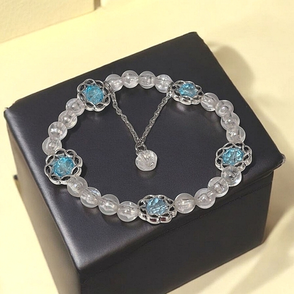 Handmade Glass & Acrylic Beaded Bracelet
